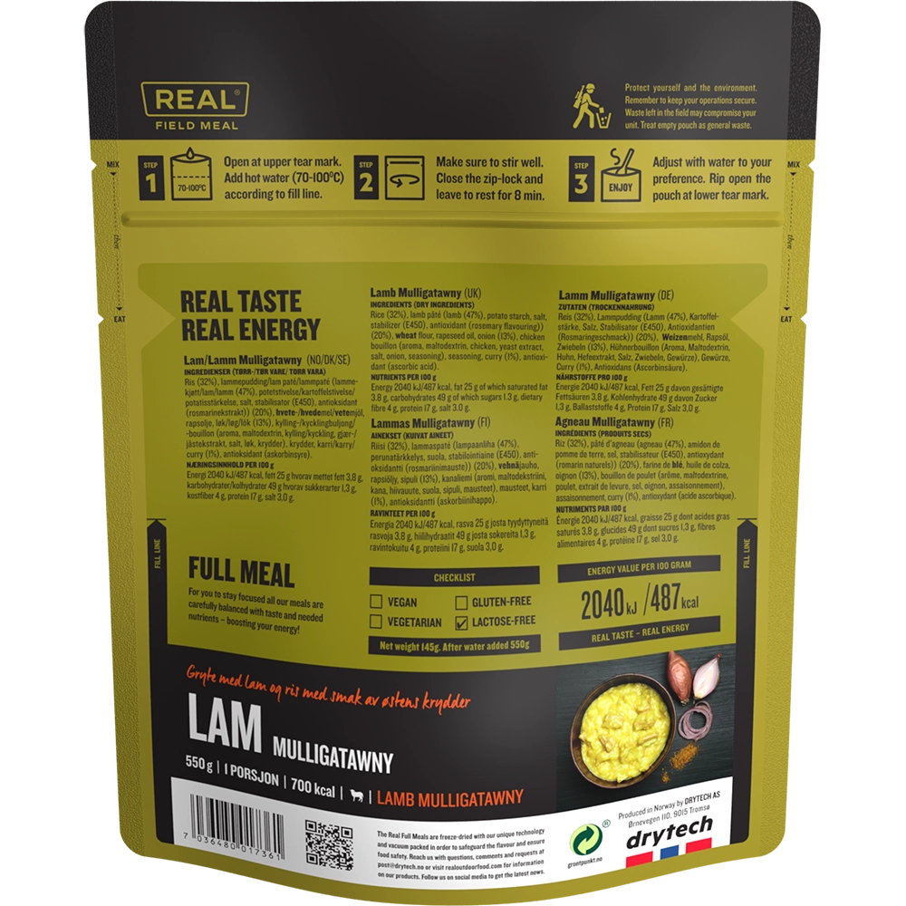 REAL Field Meal Mulligatawny lambaliharoog riisiga 707kcal - Image 4