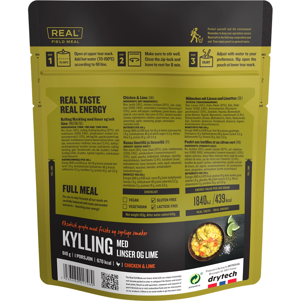 REAL Field Meal kana läätsede ja laimiga 672kcal - Image 4