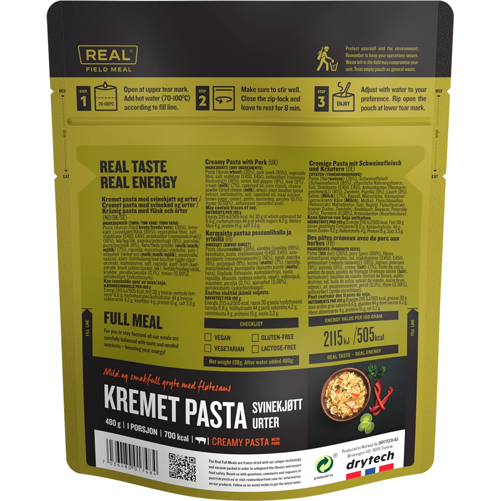 Real Field Meal – Kreemine pasta sealihaga 697kcal - Image 4