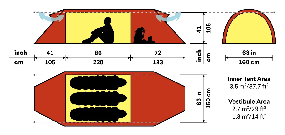 Hilleberg Keron GT 3 + lumepõlled - Image 5